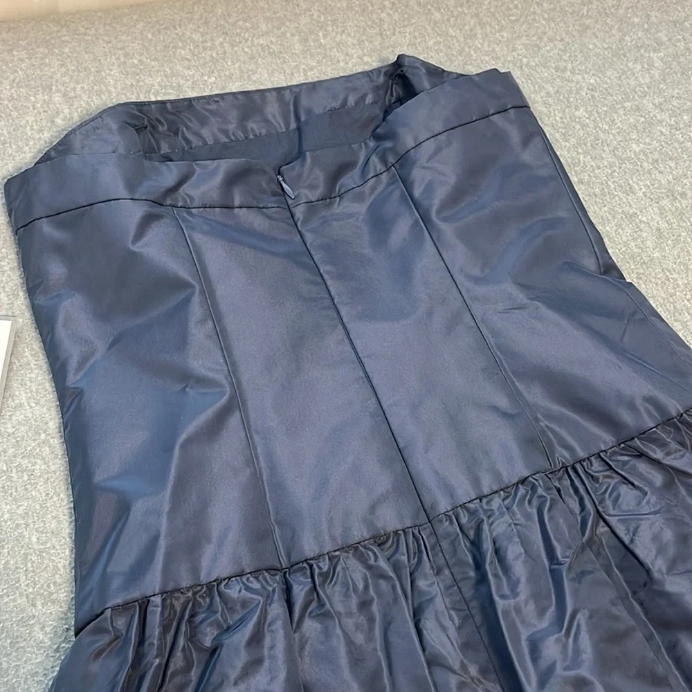 J. Crew Taffeta Mini Dress Size 8 Silk Strapless Hoco Cocktail Holiday Party